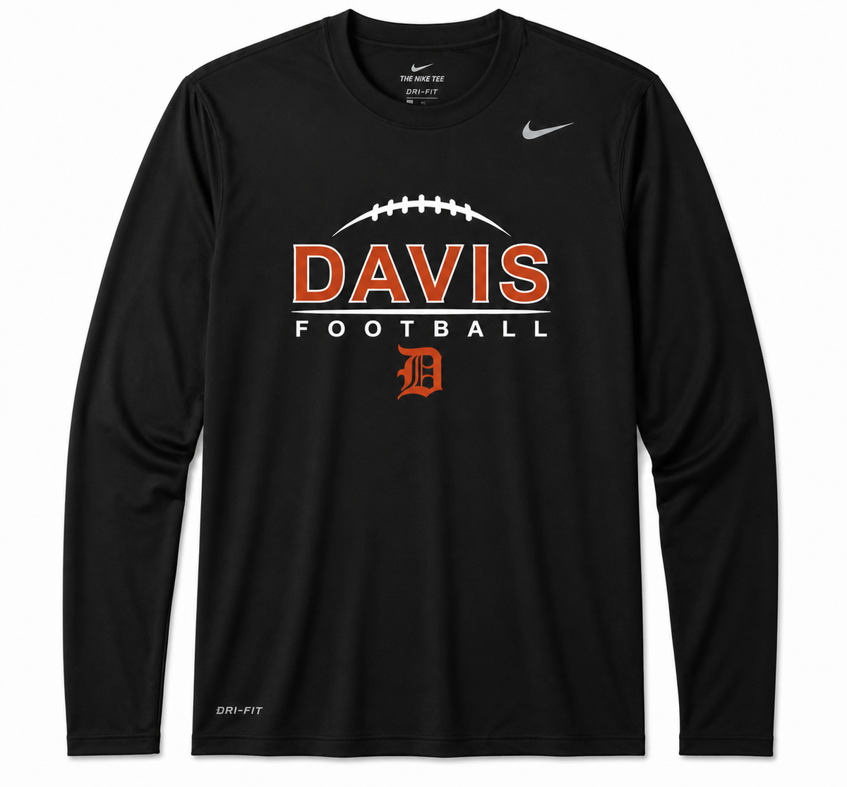 Nike Davis Football Long-Sleeve Dri-Fit Tee