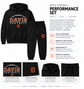 Nike Davis Football Black Hoodie & Jogger Set